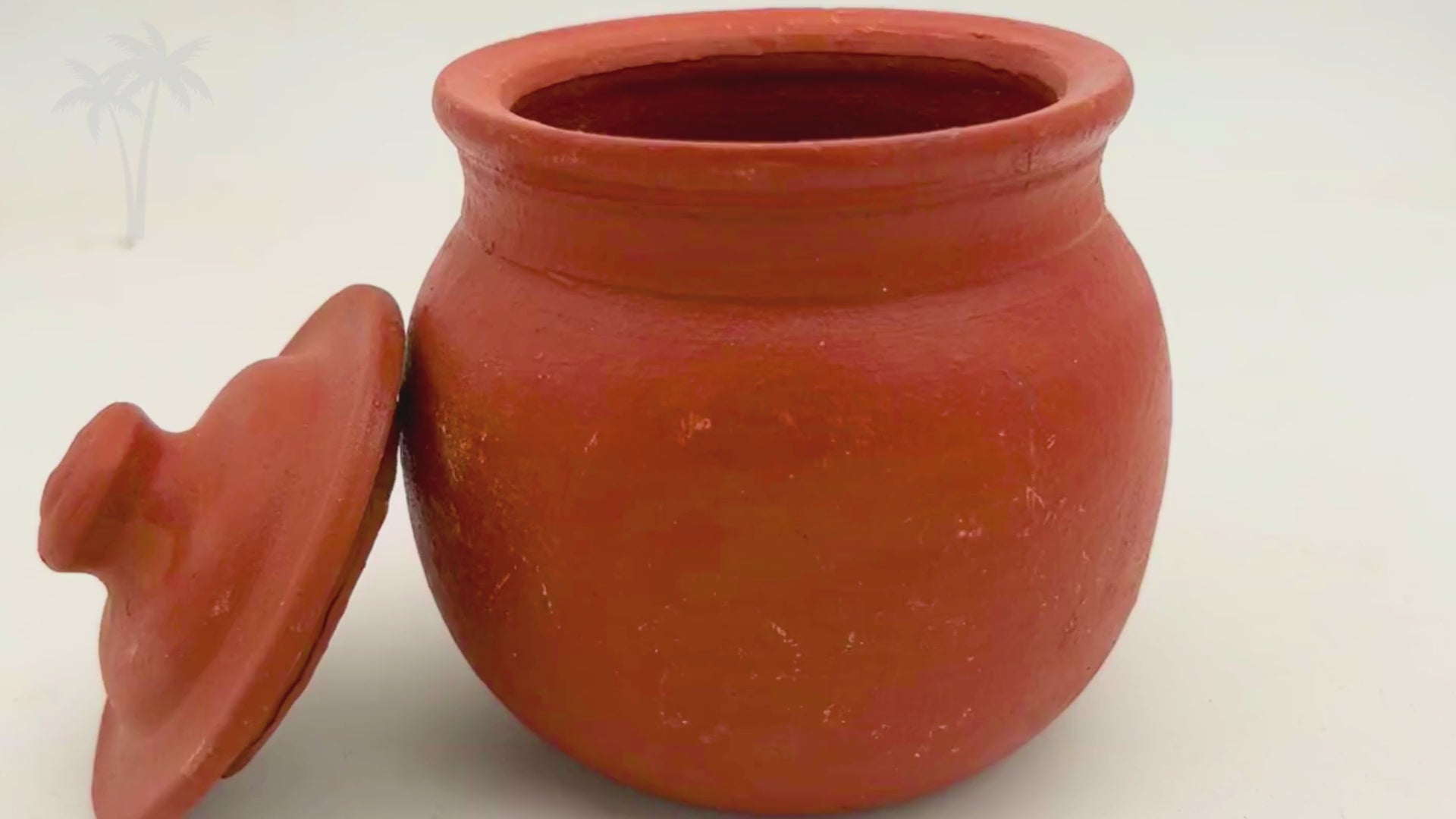 Load video: Clay Curd Pot with Lid | Brown | Thayir Satti | Handmade Terracotta Dahi Handi for Setting Curd