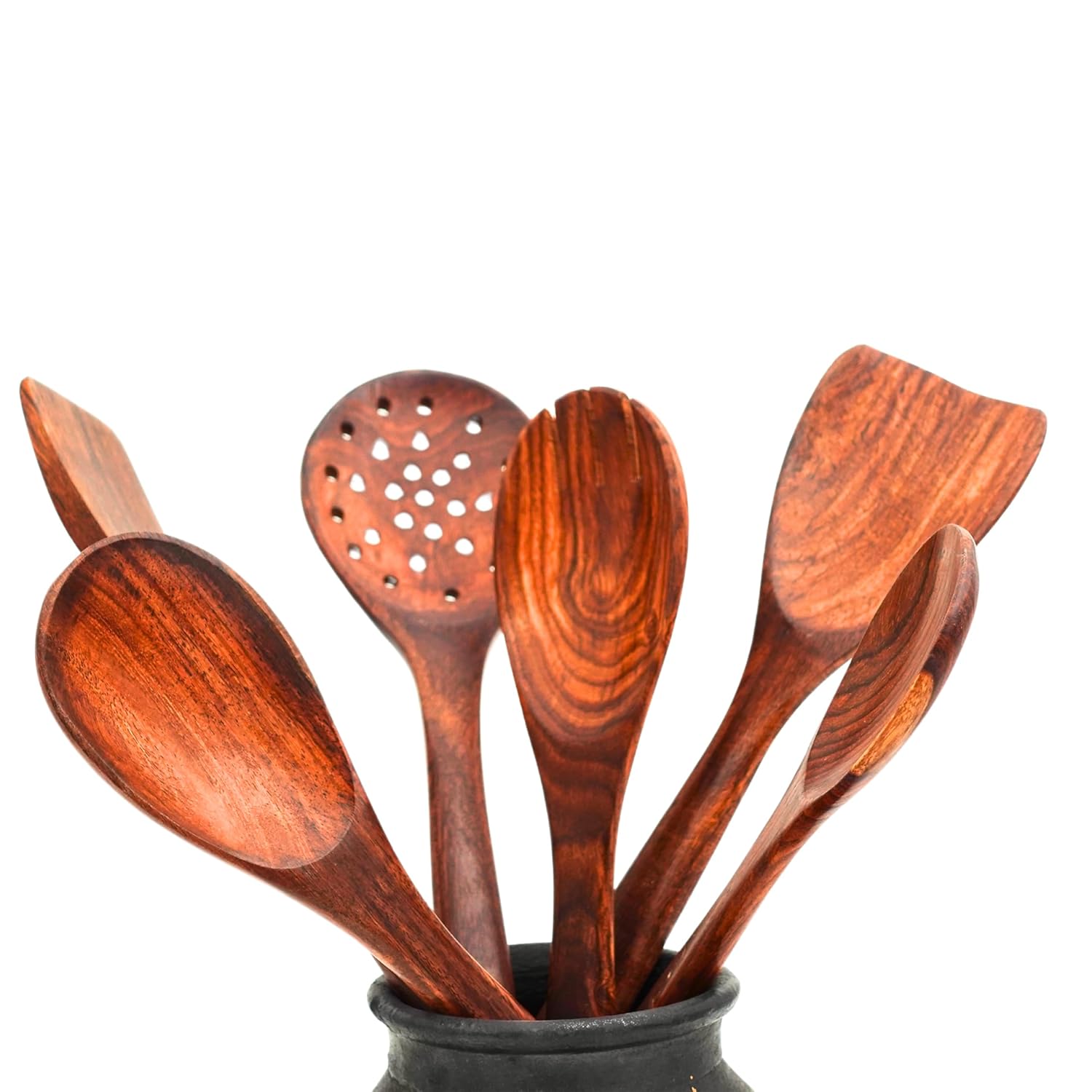 Rosewood Wooden Spatula - 6 Pcs