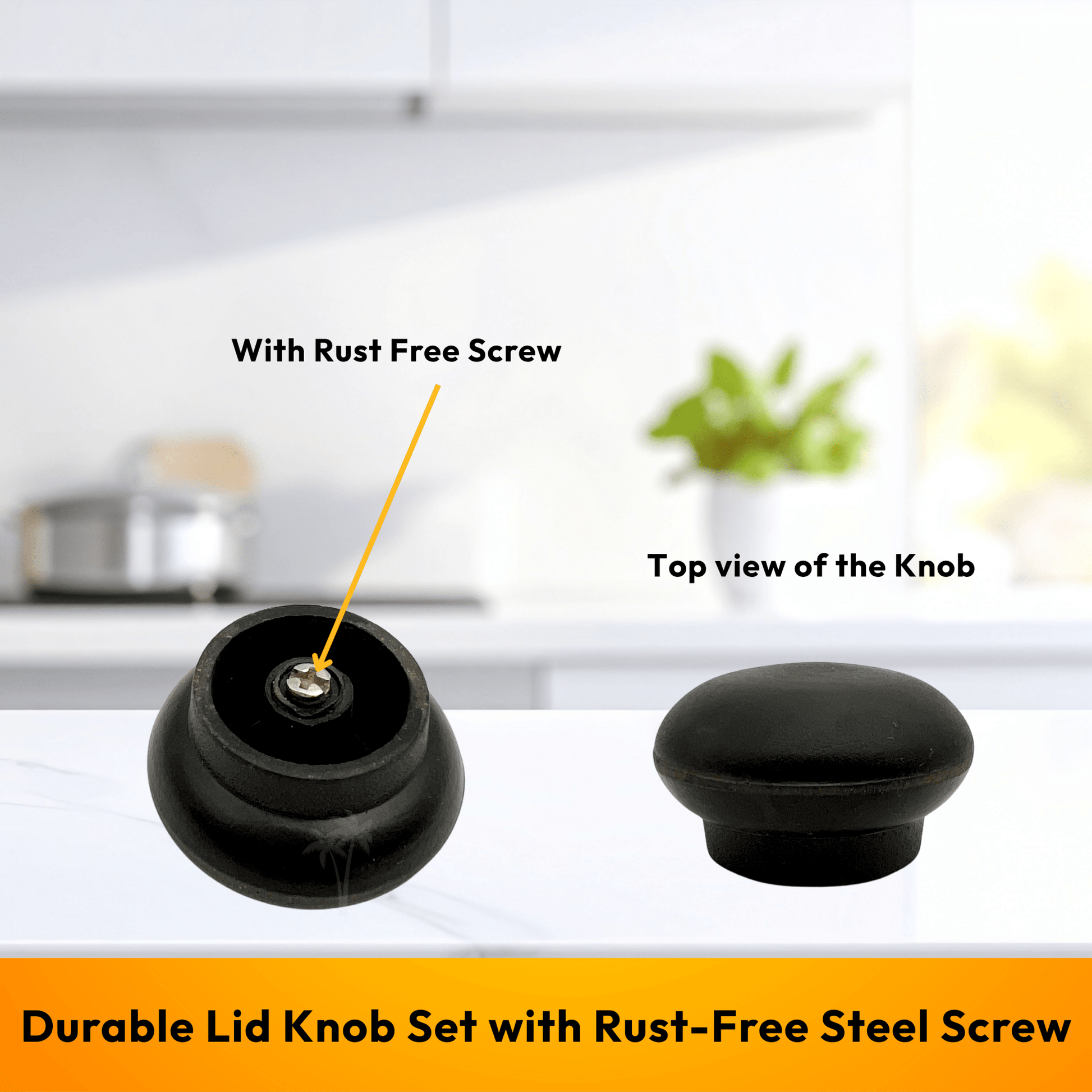 Round Knob for Stainless Steel Lid - Type 2 | Durable Replacement - Twin Palmyra