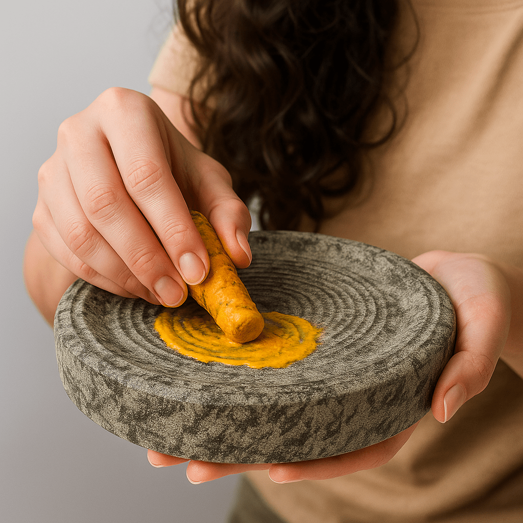 Rubbing Stone - For Sandal Wood, Turmeric & Almond - Twin Palmyra