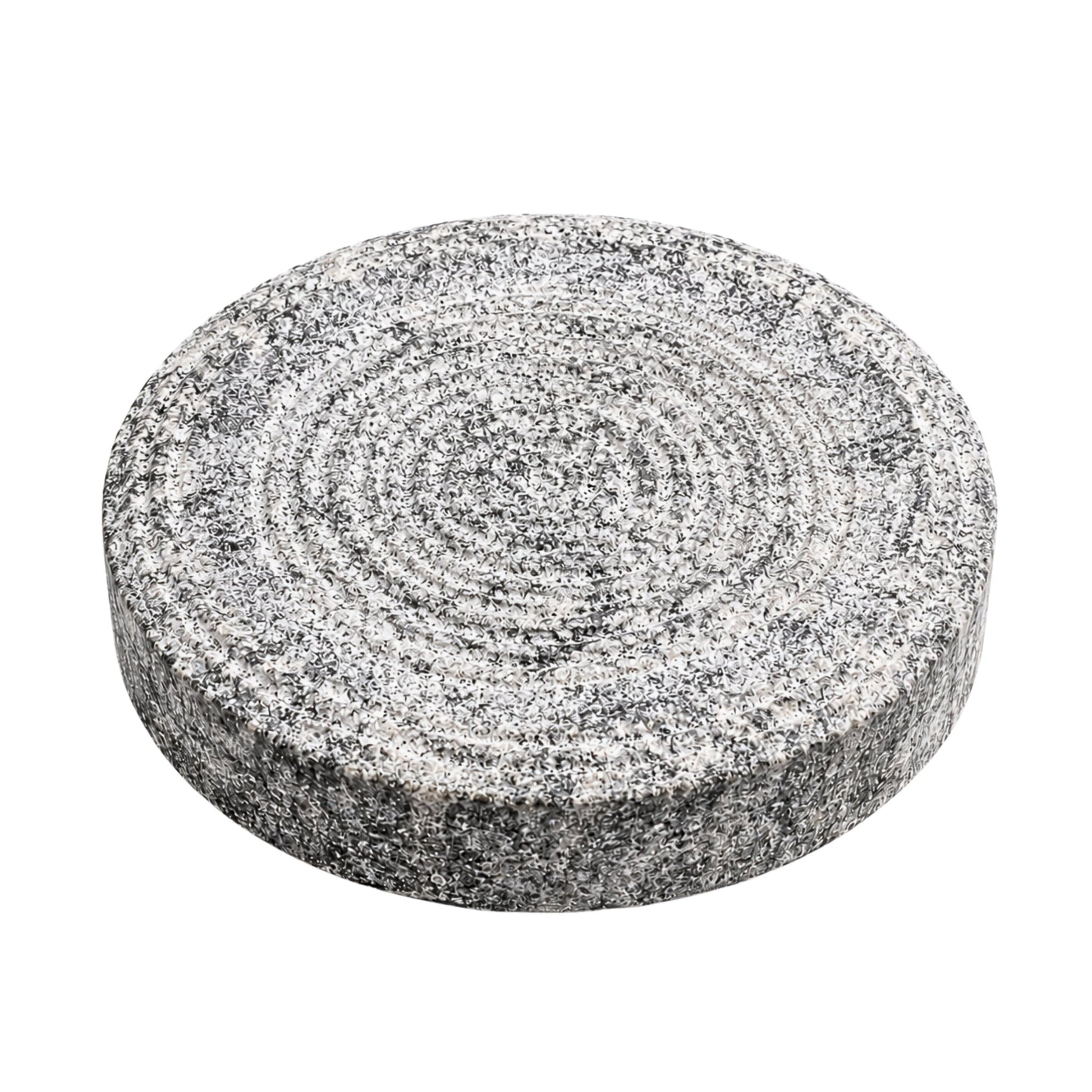 Rubbing Stone Round 4 Inch — Turmeric, Sandalwood & Almond Grinding Stone - Twin Palmyra