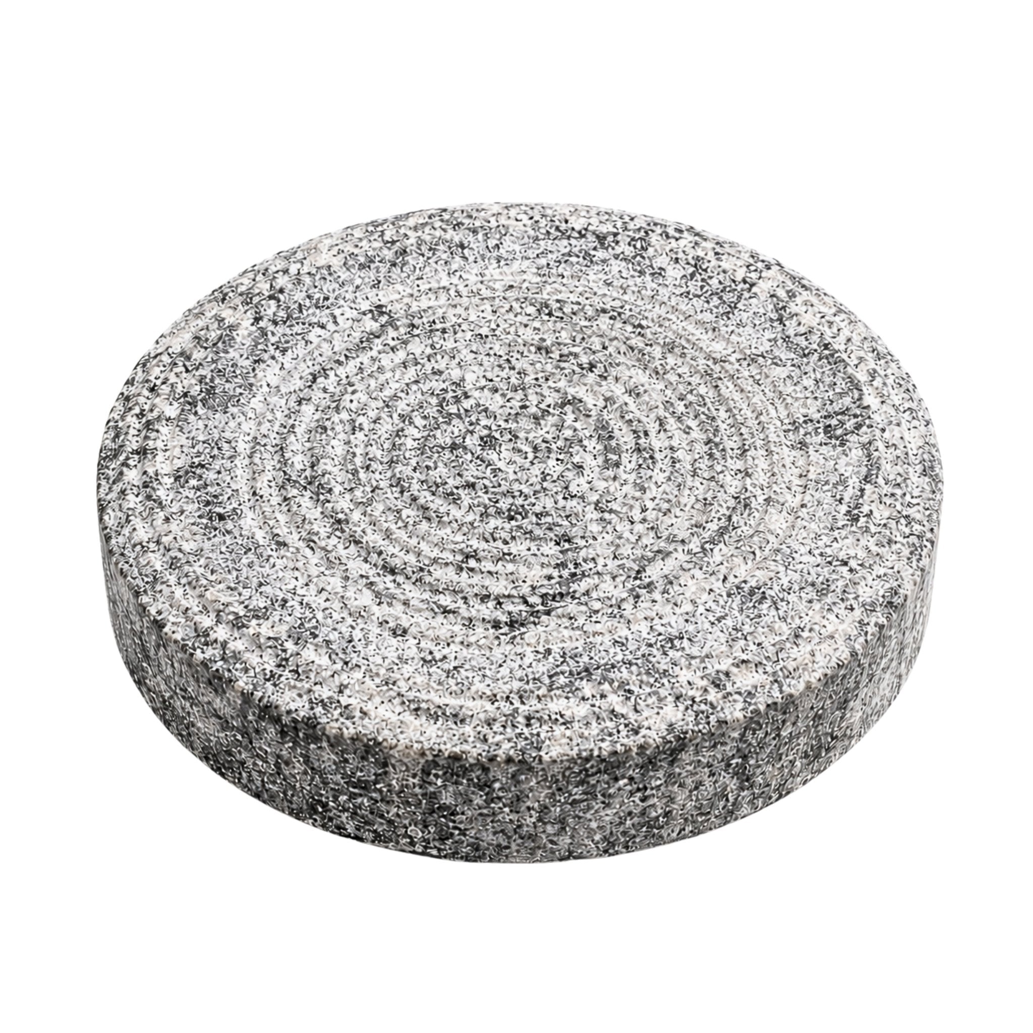 Rubbing Stone Round 4 Inch — Turmeric, Sandalwood & Almond Grinding Stone - Twin Palmyra