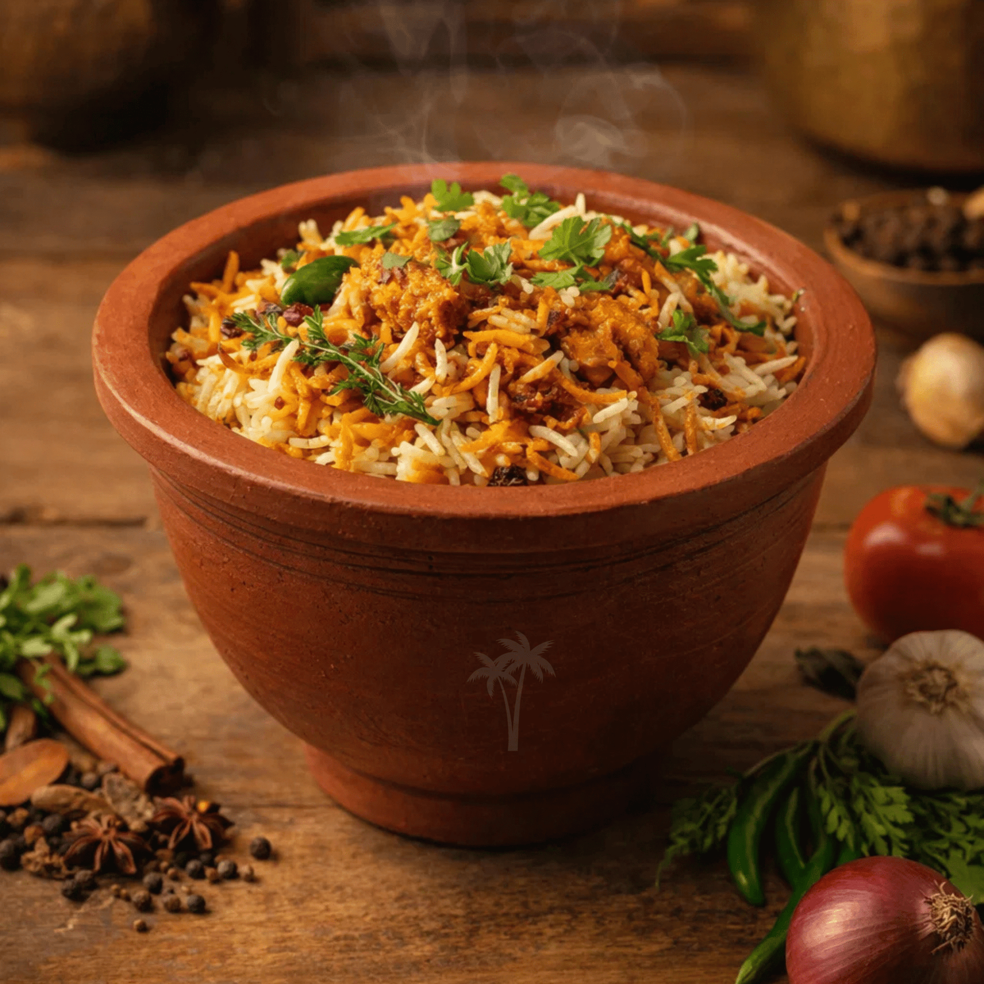 Clay Serving Pot – Brown |  Traditional Terracotta Cookware for Curries, Gravies