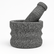 Stone Mortar and Pestle Set - Elegant - Twin Palmyra