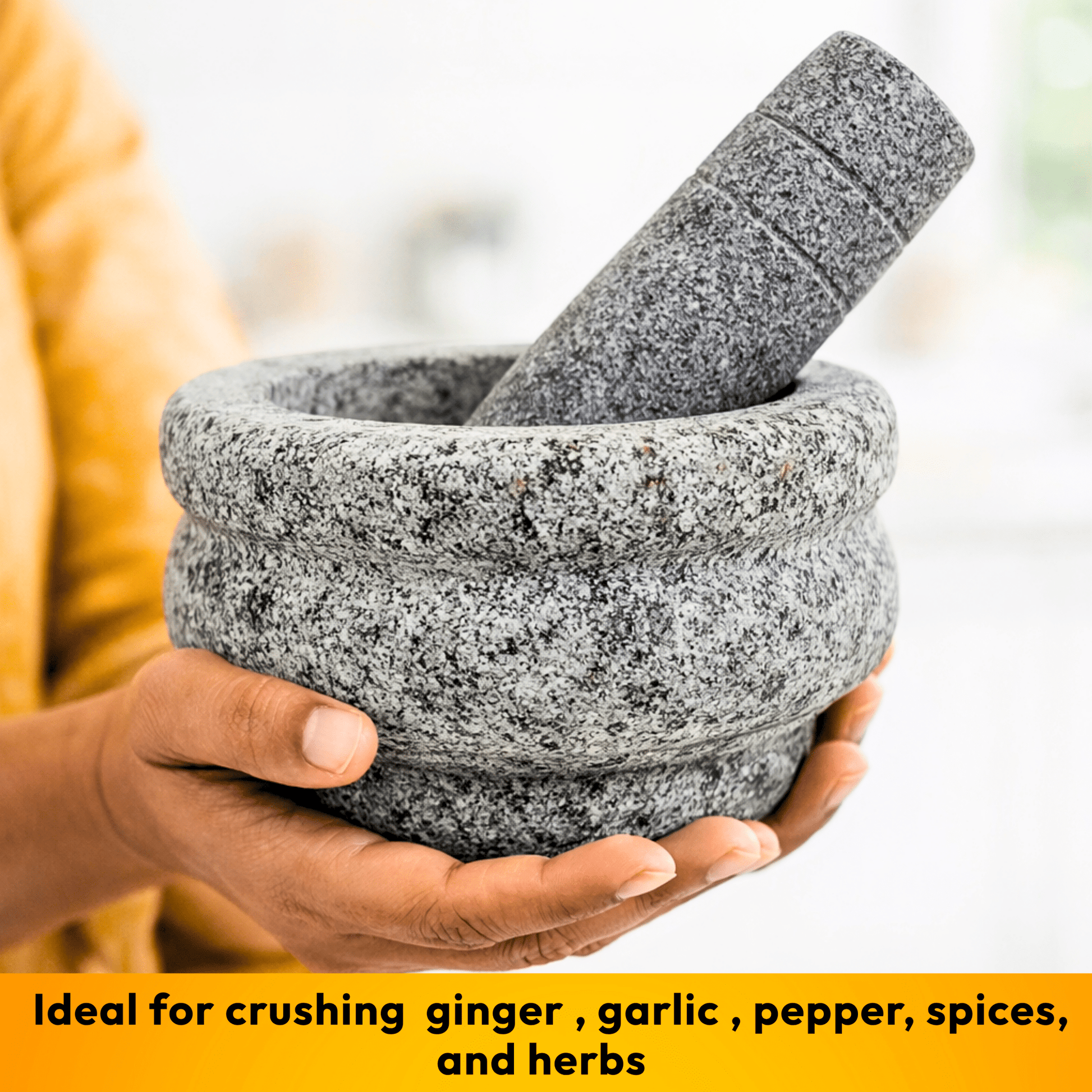 Stone Mortar and Pestle Set - Large - Twin Palmyra