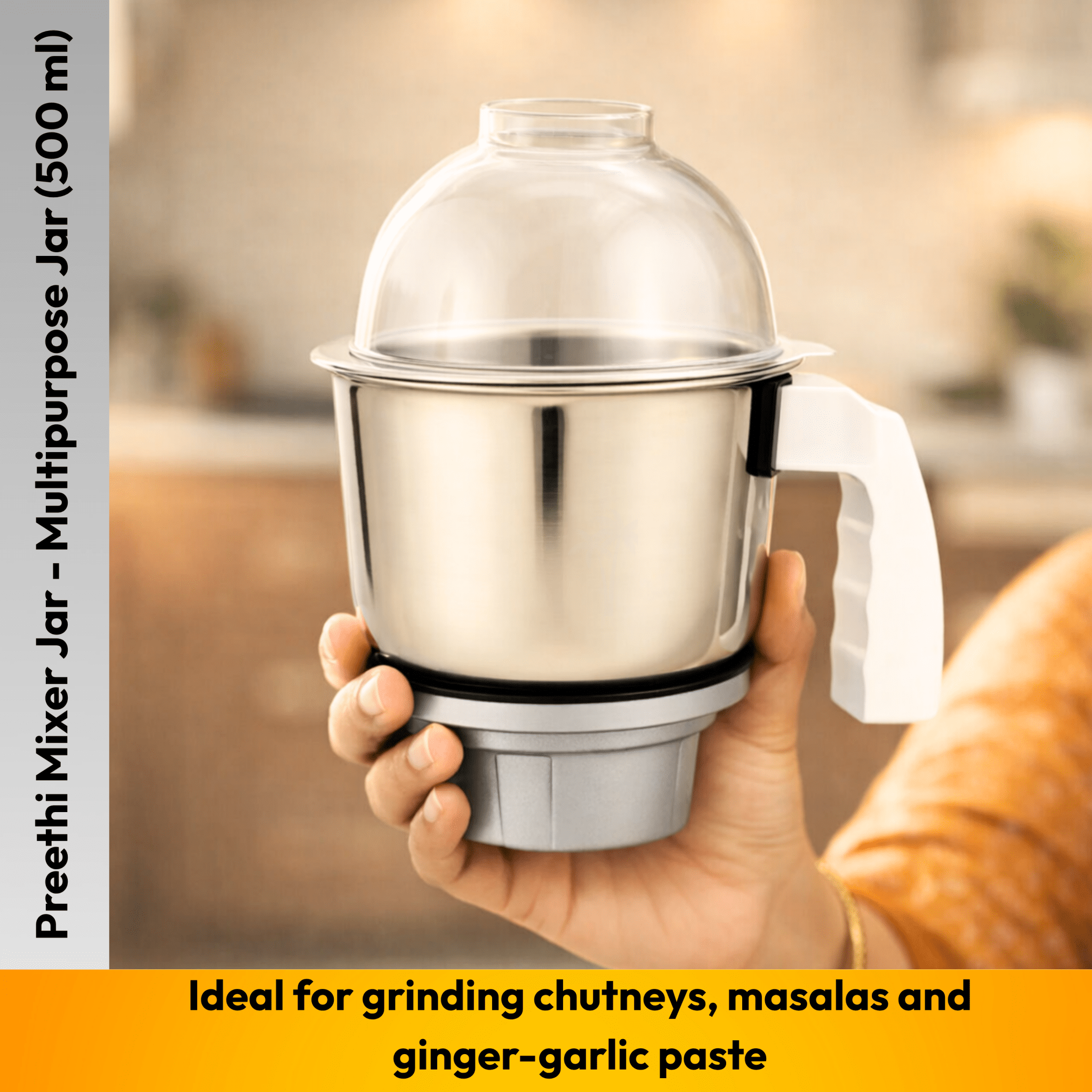 Suitable For Preethi Mixer Jar - Multipurpose Jar (500 ml) - Twin Palmyra