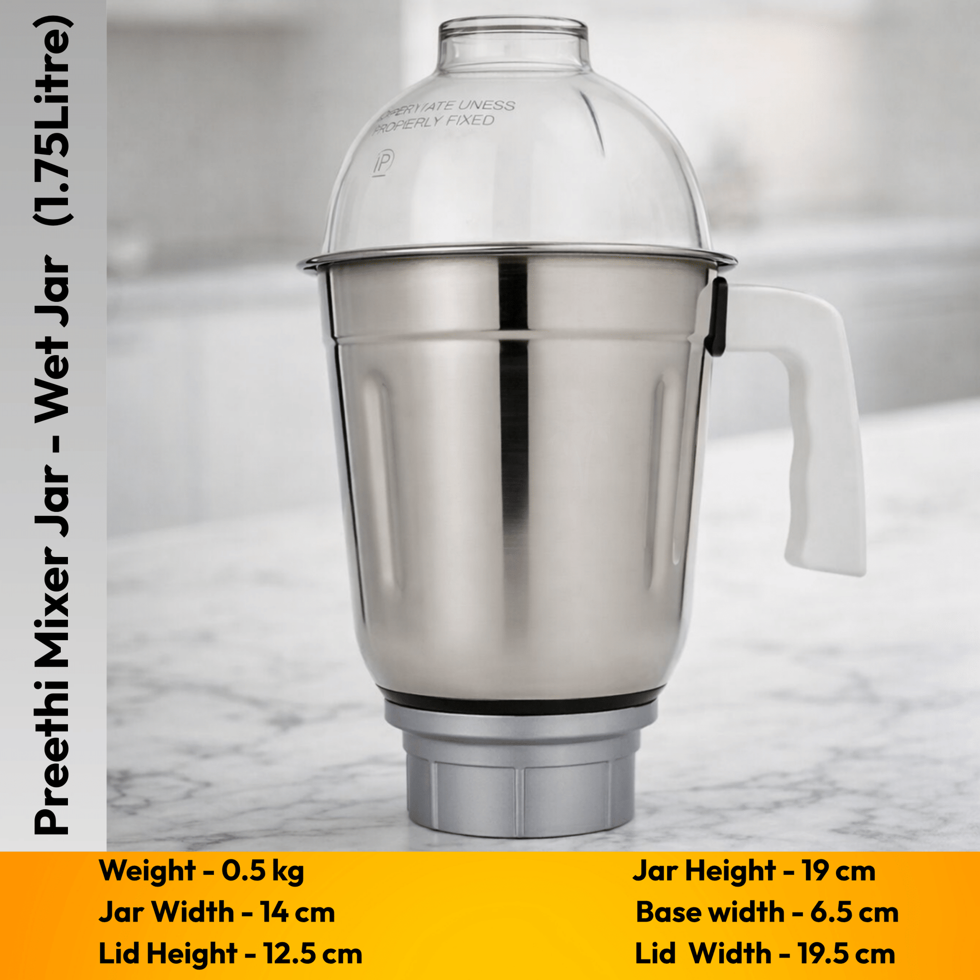 mixer pot price Preethi Mixer Wet Jar 1.75 Litre — Large SS Replacement Jar – Twin Palmyra