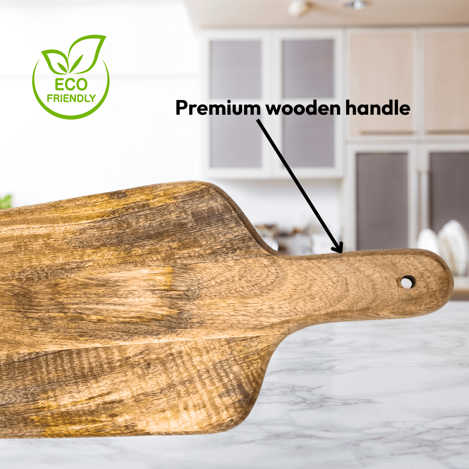 Wooden Chopping Board & Serving Tray for | Kebabs| Tandooris |Fruits - Twin Palmyra