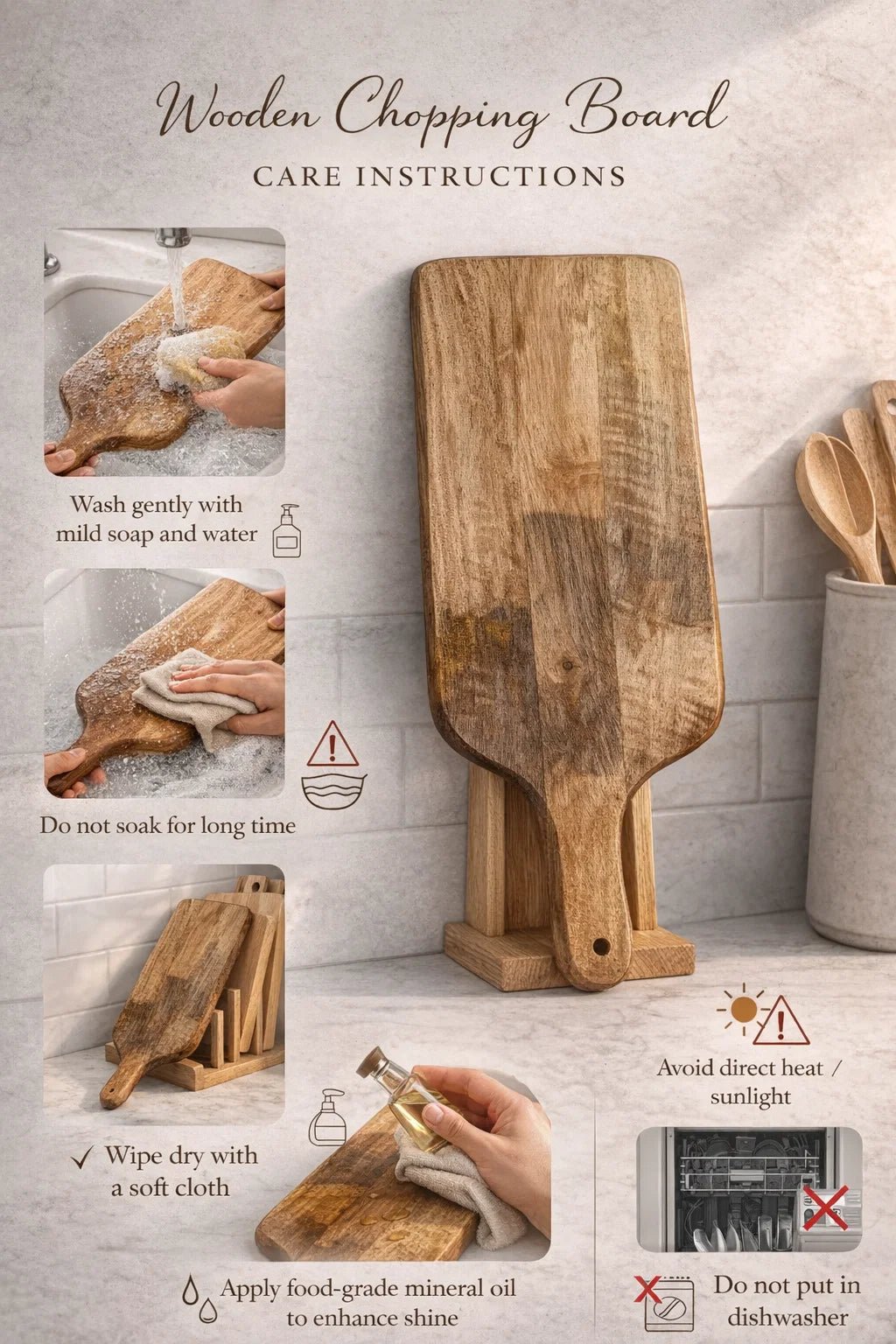 Wooden Chopping Board & Serving Tray for | Kebabs| Tandooris |Fruits - Twin Palmyra